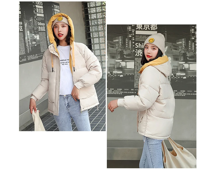 Winter women jackets Casual Thicken warm hooded female outwear loose parkas jacket female winter parkas coat