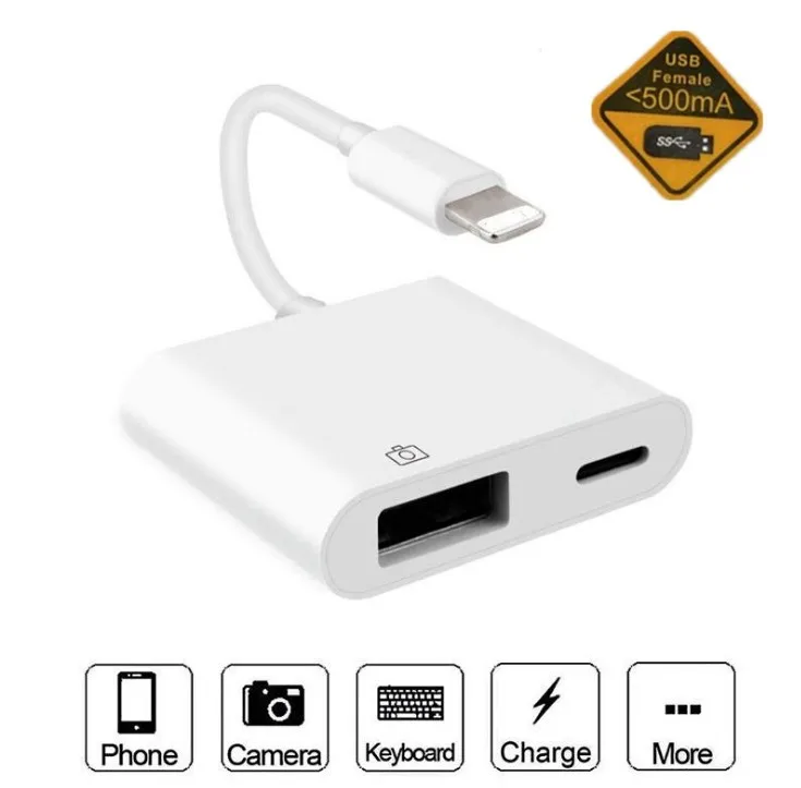 Новинка 3,0 500 мАч USB 3 Кабель-адаптер для камеры OTG Синхронизация данных внешняя клавиатура u-диск Соединительный кабель для iPhone X 8 6S pro 11 iPad