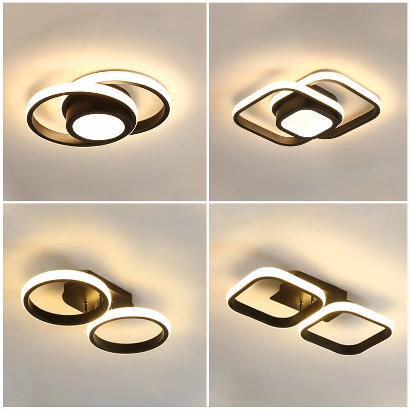 LED Ceiling Lamp for Corridor Balcony Black&white 20W 22W 32W 36W Indoor Ceiling Lighting for Bedroom Living Room 110-220V wireless ceiling light