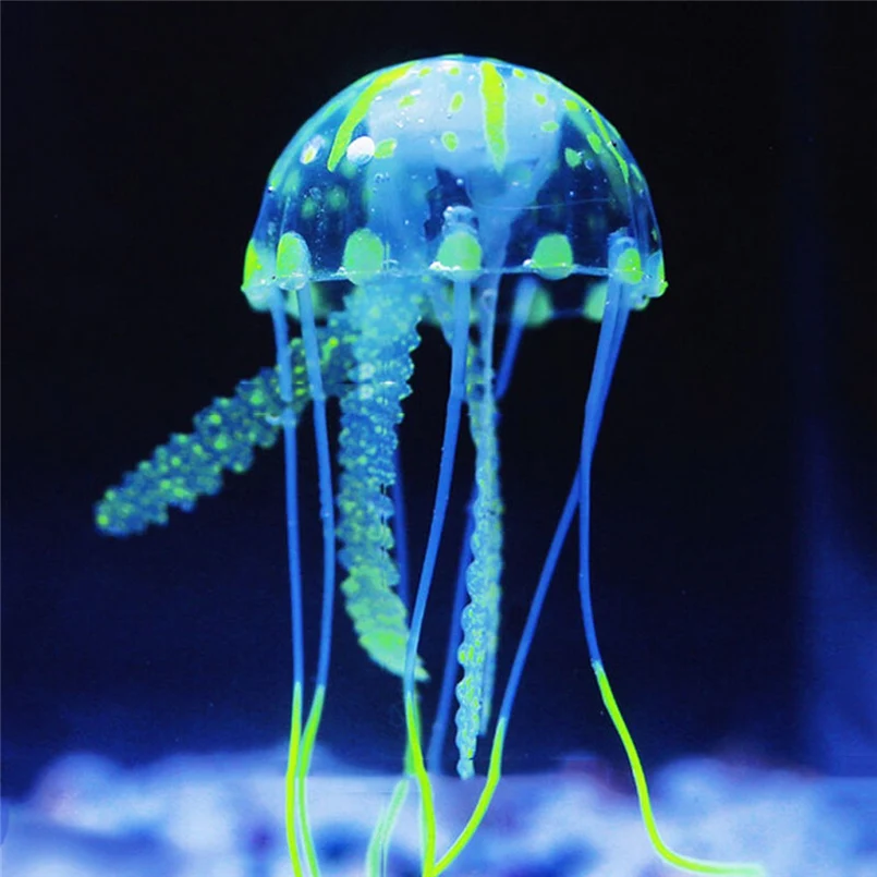 Jellyfish for aquarium Aquarium fluorescent jellyfish jewelry aquarium jellyfish wholesale fish tank aquarium landscaping 30O9