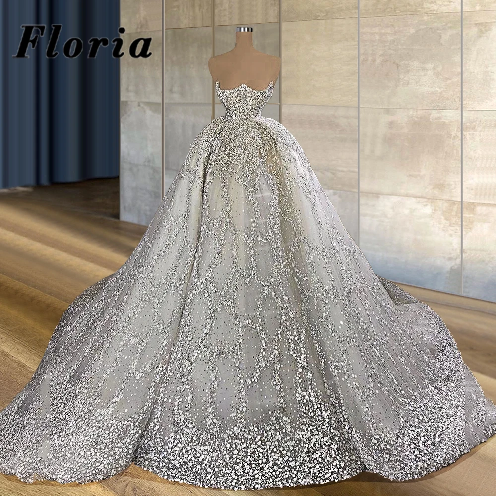 Свадебные платья с бусинами в Дубае коротким шлейфом 2021 Vestido De Noiva жемчужинами
