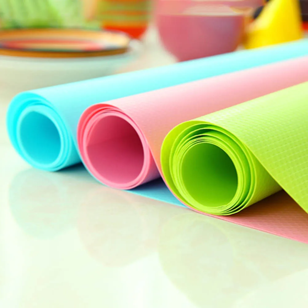 Silicone Refrigerator Pad Antibacterial Fridge Mats Antifouling Mildew Refrigerator Mats Drawer Wardrobe Mat Washable