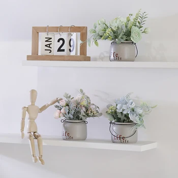 

Nordic Ceramic Simulation Flower Pot Home Decoration Modern Art Flower Vase Plant Holder Desk Hydroponics Decor Figurine
