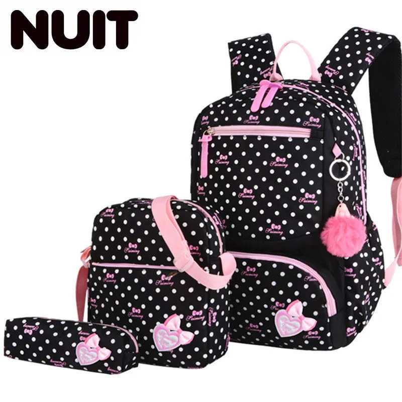 

Women 3pcs/set Printing Oxford School Bags Student Backpack Schoolbag Fashion Lovely Backpacks For Children Girls Back Pack