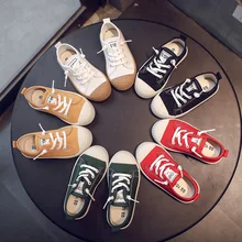 Baskets unisexes couleur bonbon pour enfants, chaussures décontractées à enfiler avec bande élastique, chaussures en toile pour enfants, C12131, 2020 