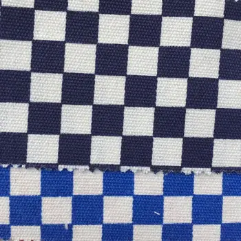 

12OZ cotton Small squares printed canvas material fabrics