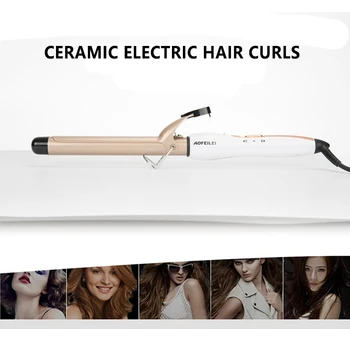 

Professional Hair Curling Iron Ceramic Hair Curler Roller Curling Wand Waver Pear Flower Cone 19/25/32MM Fashion Styling Tools