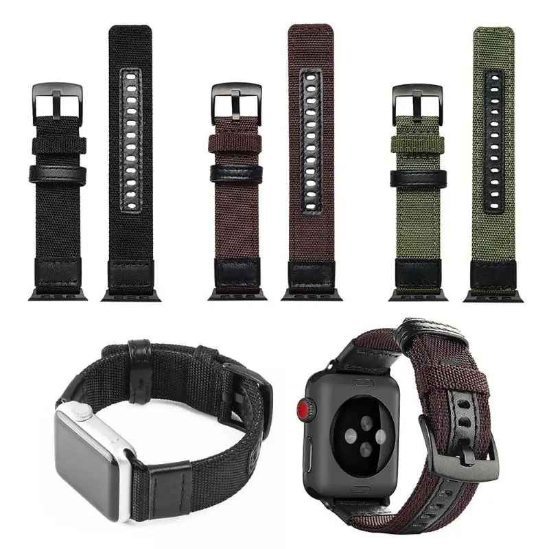 40 мм мягкий Холщовый кожаный сменный ремешок для часов Apple Watch Band 4/5 классические
