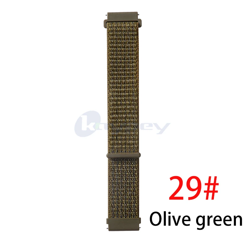 29 20 мм спортивный нейлоновый ремешок для Amazfit GTS Ремешок Браслет Для Xiaomi Huami Amazfit Bip/GTR 42 мм Смарт часы носимый браслет на запястье - Цвет: 29