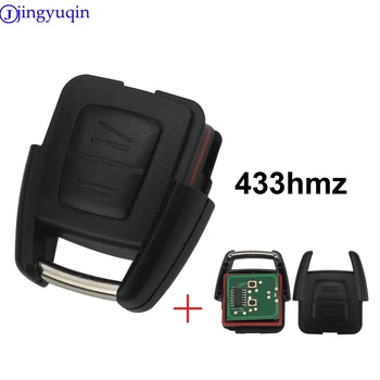

jingyuqin 2 Buttons Alarm Remote Control Complete Car key Fob 433mhz for Opel Vauxhall Astra Vectra ZafiraFOB Remote