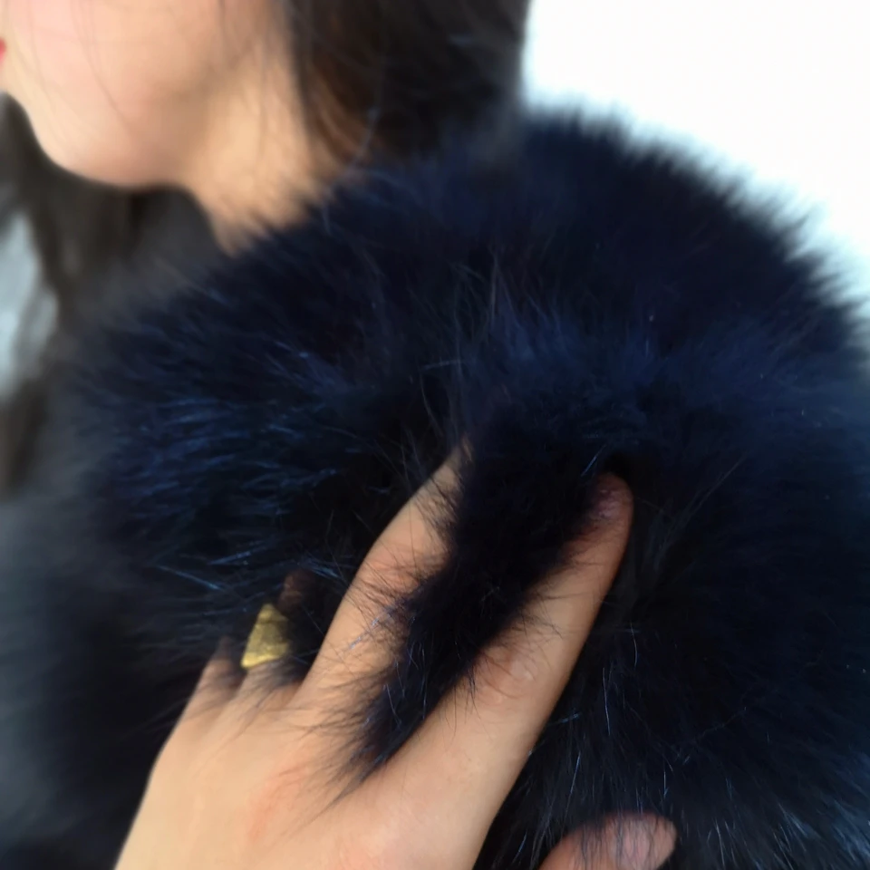 Женское пальто из натурального меха лисы, зимняя куртка из лисьего меха, пальто с капюшоном из натурального меха, длинное пальто размера плюс, толстый натуральный мех, съемный, новинка