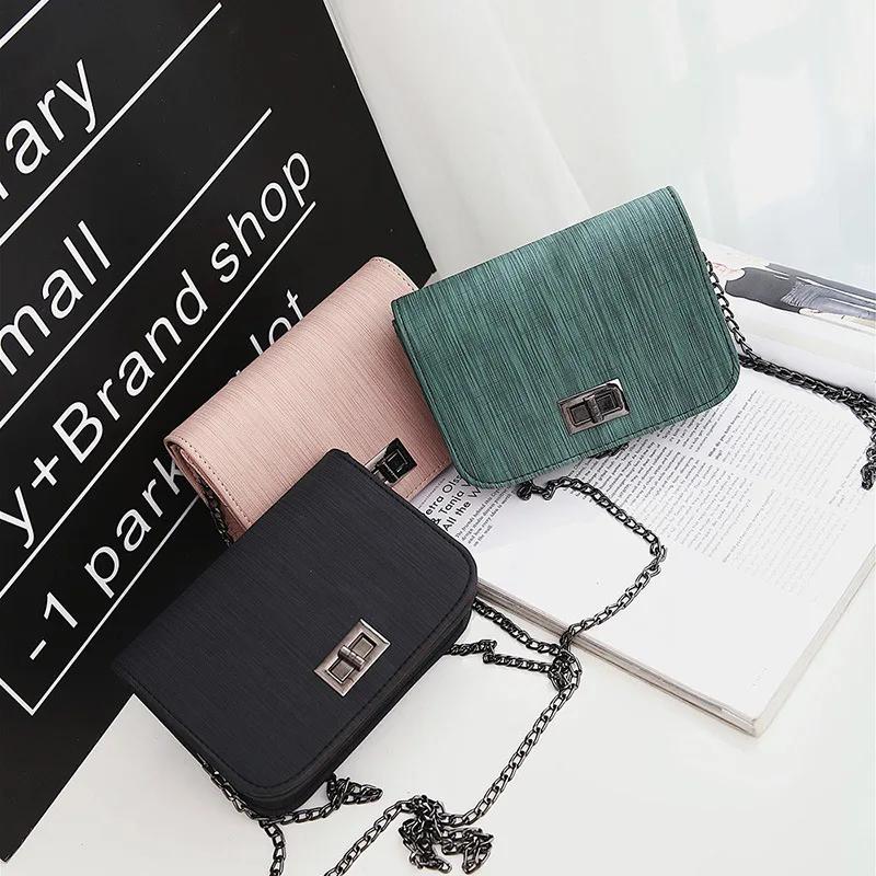 

Autumn And Winter Small Bag 2020 Summer Trend New Style Korean-style Versatile Chain Square Sling Bag Lock Shoulder WOMEN'S Bag