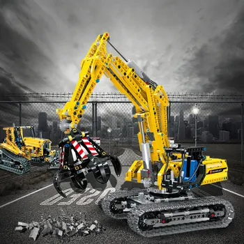

NEW 720pcs 2in1 Compatible Technic Excavator Model Building Blocks Brick Without Motors City Kids Toys for children Gifts