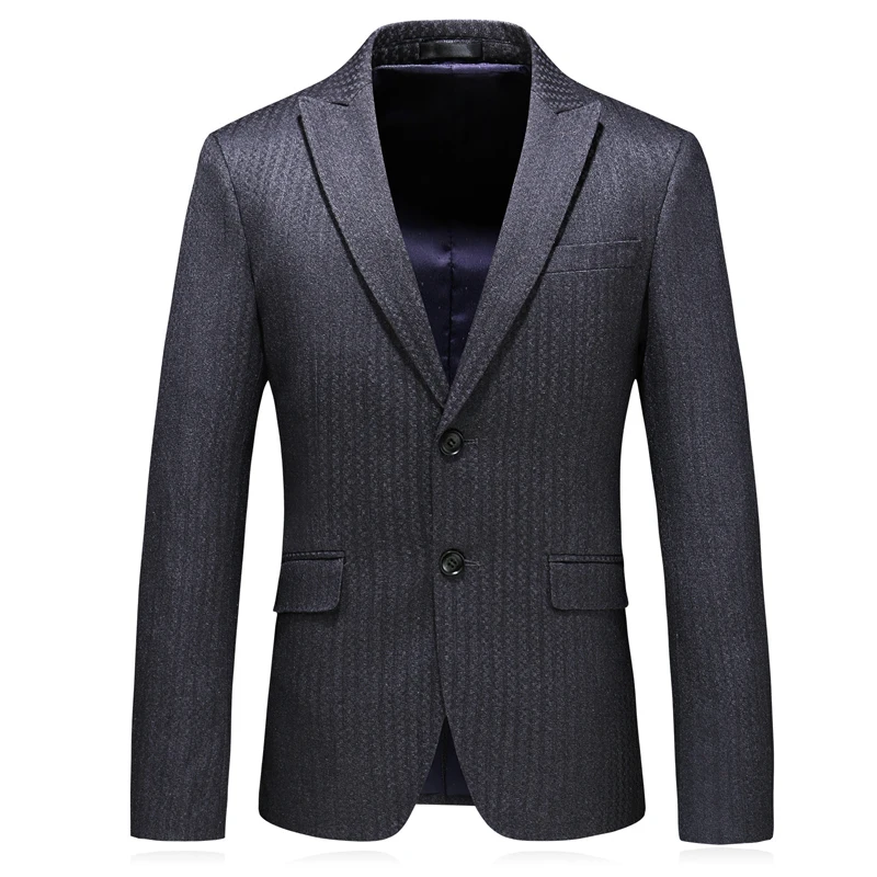 Autumn Winter New Men Blazer Jacket Size 4XL 5XL Slim Design Business Banquet Men Dress Jackets Gray Blue Plaid Suit Men Coat Autumn Winter New Men Blazer Jacket Size 4XL 5XL Slim Design Business Banquet Men Dress Jackets Gray Blue Plaid Suit Men Coat