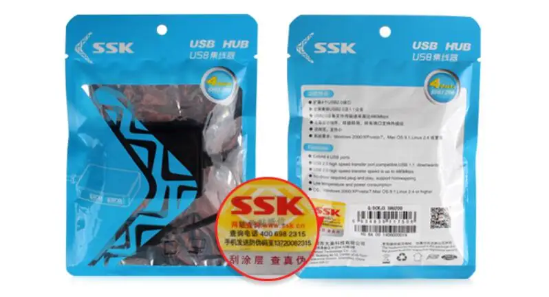 SSK usb 2,0 концентратор ноутбук компьютер 4 порта конвертер usb2.0 расширитель usb концентратор macbook pro Передняя панель usb разветвитель usb-концентратор с несколькими портами