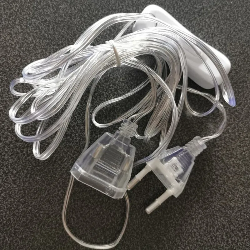 3m Plug Extender Wire Extension Cable EU/US Plug for LED String Light Wedding Decoration Led Garland DIY Natal Christmas Lights