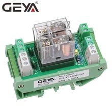 GEYA NG2R 2 Channel Relay Module 12V 24V 1SPDT Relay 10A Plug in Type Omron Relay 20 way relay module omron omron 10a multi channel solid state relay plc amplifier board