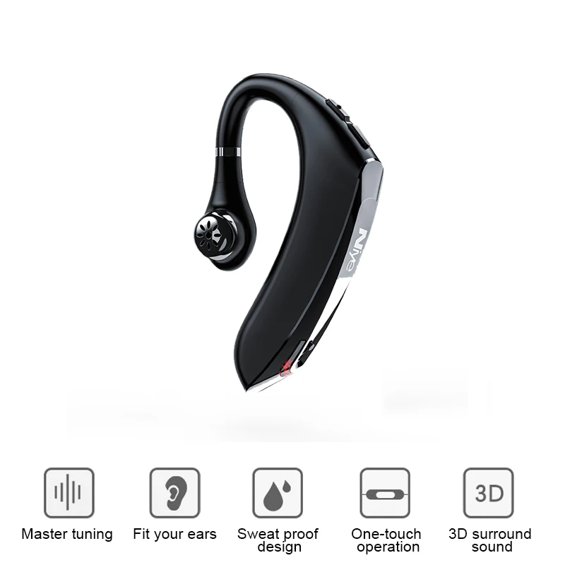 Ultra-long Standby Universal Business Driving Wireless Bluetooth Headset Hanging Ear Sports Painless Wear 5.0 Earphone