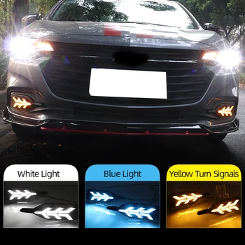 

Car Flashing 2PCS DRL For Chevrolet Monza 2019 2020 LED Daytime Running Lights Fog Lamp Yellow Turn Signal Lamp