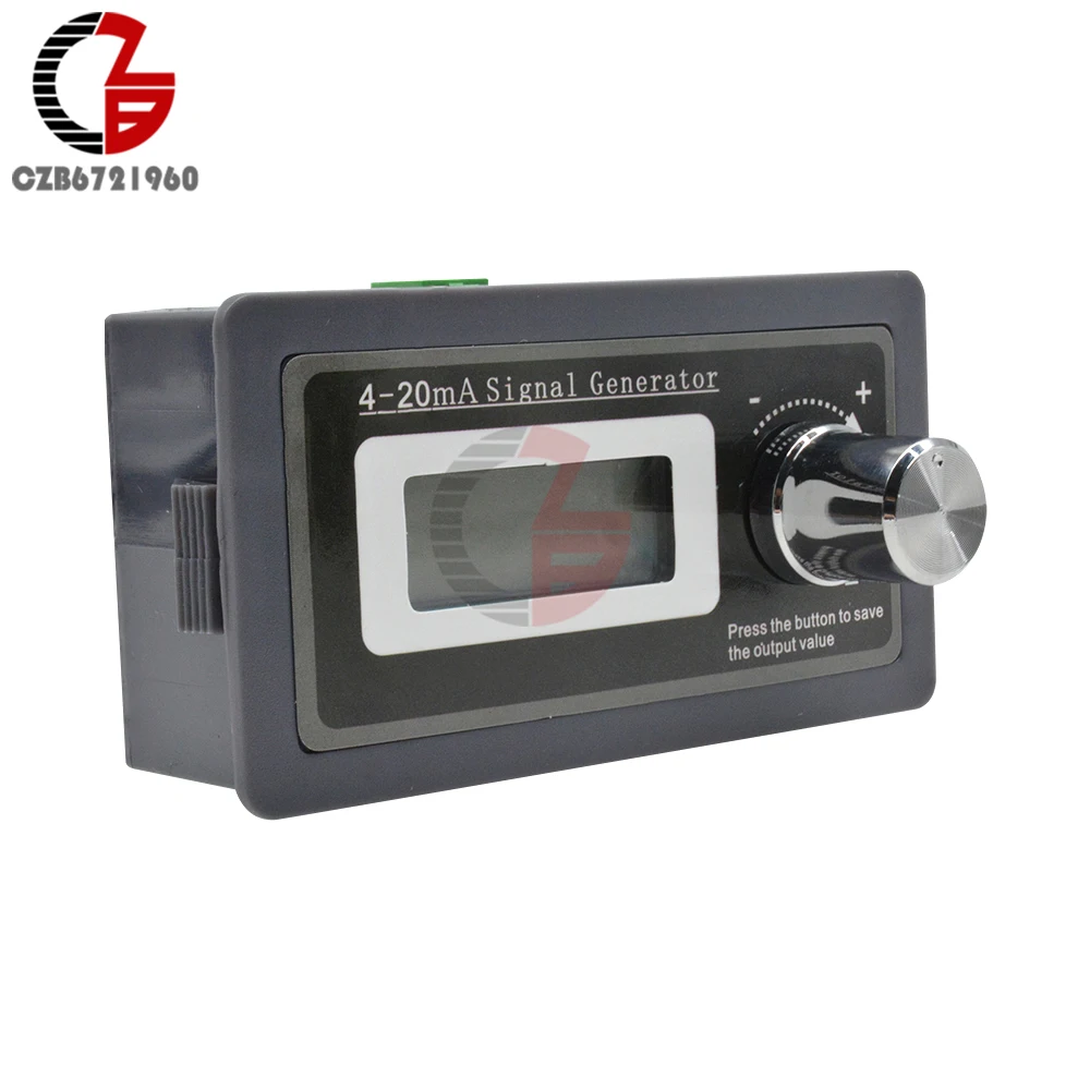 4-20mA LCD Digital Signal Generator DC Adjustable PLC Current Transmitter Tester Two Wire Output Dynamic Test DIY 24V 2
