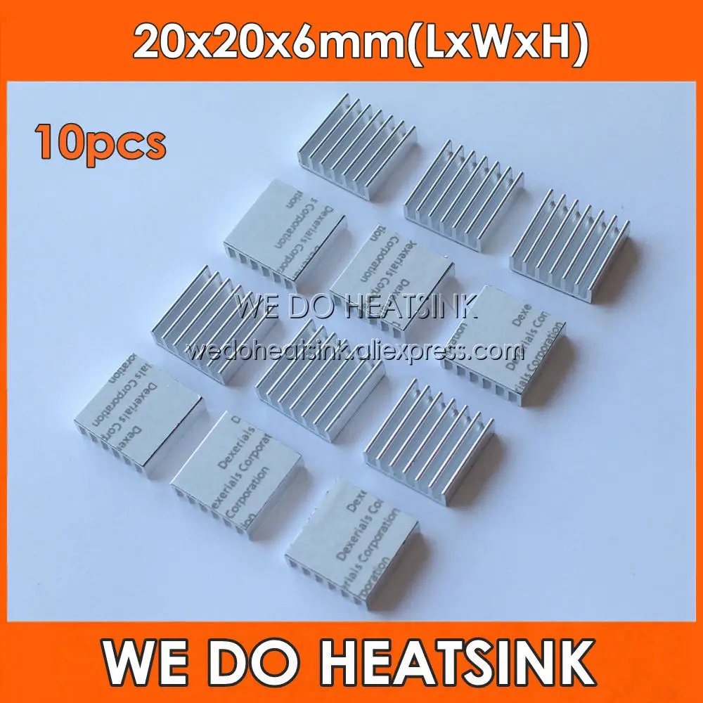 10 шт. алюминиевые радиаторы для охлаждения 20 х20х6 мм|cooler heatsink|aluminium cooleraluminum heatsink |