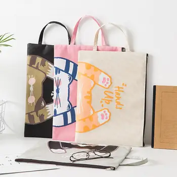 

Pencil Bags Portable Cartoom Cat Oxford Cloth Zipper Stationery Storage Bag Cosmetics Pouch чехол для карандашей estuche escolar