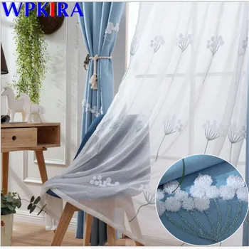 

Dandelion Embroidery Curtain For Living Room Volie Sheer Curtain Bedroom Kitchen Drape Window Blinds Home Decora 1pc X-AD430#30