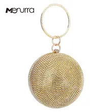 Женская сумка круглый шар клатч сумочка ослепительный Полный Стразы с кисточками кольцо ручка Кошелек вечерняя сумочка