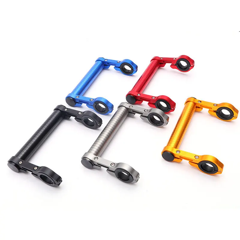 

High quality 15cm Bicycle Bike Anti Slide Handle Extension Flashlight LED Phone Holder Extender Mount bicycle Bike accessories 6