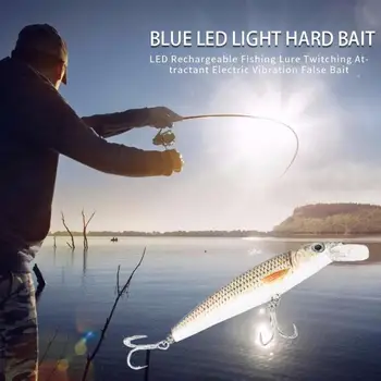 

Electric Vibration Fishing Lure LED Rechargeable Practical Twitching Wobblers False Bait Outdoor Fishing Essential Supplies