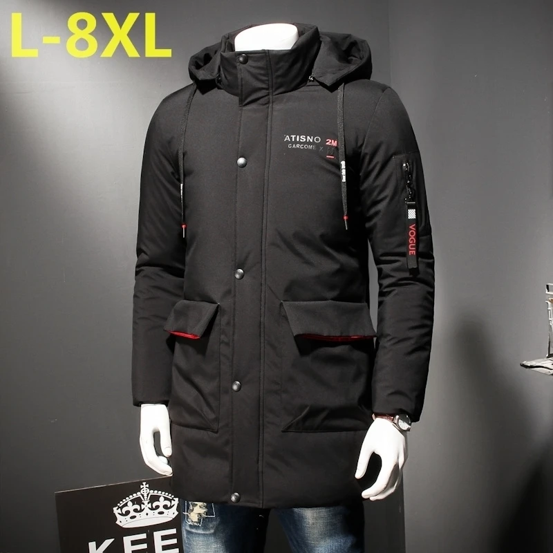 Зимняя мужская куртка размера плюс 8XL 6XL повседневная пальто мужские куртки