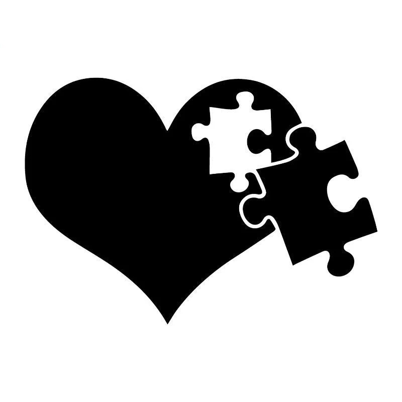 

15cm Love Puzzle Cartoon Window Car Sticker Bumper Decoration Decals Z38