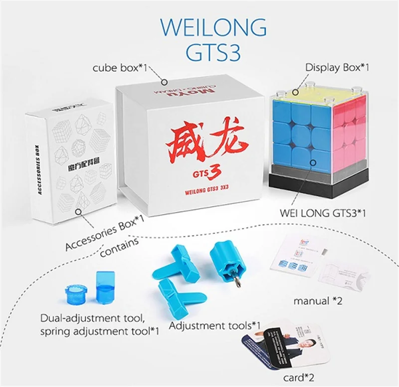 Educativo com Velocidade de Corte para Crianças Cubo Magnético Profissional Moyu Weilong Gts3 Gts3m Gts3lm Quebra-cabeças Gts 3 m 3x3 1 cubo magnético quebra-cabeça profissional gts 3 m