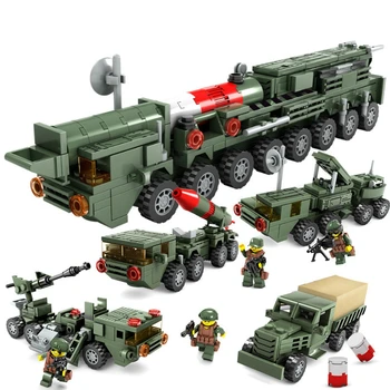 

Field Force Missile Launch Train Vehicle Beneficial Wisdom Assembling Building Blocks Toys