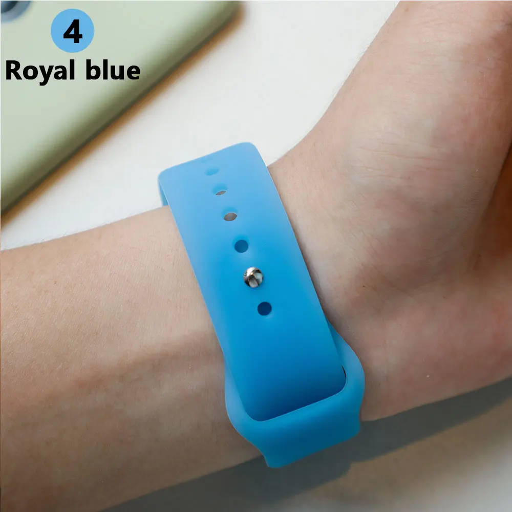 Royal blue 4 Ремешок для apple watch 44 мм 40 мм iWatch 38 мм 42 мм спортивный силиконовый браслет ремешок для apple watch 5 4 3 2 1 38 - Цвет ремешка: Royal blue 4