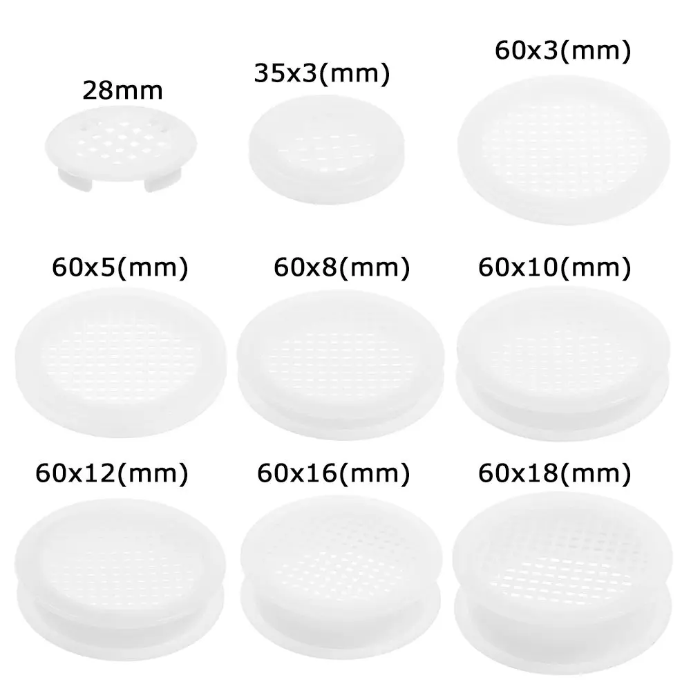 10/20Pcs Wardrobe Cabinet Air Vent Decorative Cover Furniture Cupboard Shoe Cabinet Ventilation Mesh Hole Plug