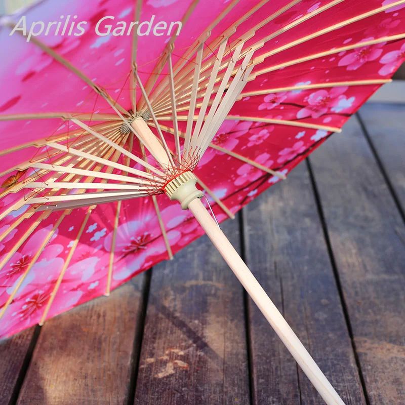 Casamento Vermelho Oiled Paper Umbrella Hanfu Umbrella Mulher Estilo Chinês Casamento Silk Umbrella Decoração Parasol Paraguas Sombrilla