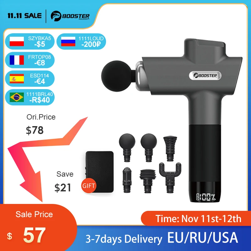 PROD 1005003410874029 Booster M2-D Muscle Massage Gun 30 Speeds Deep
Tissue Percussion Electric Massager for Pain Relief Therapy Back Body
Massager