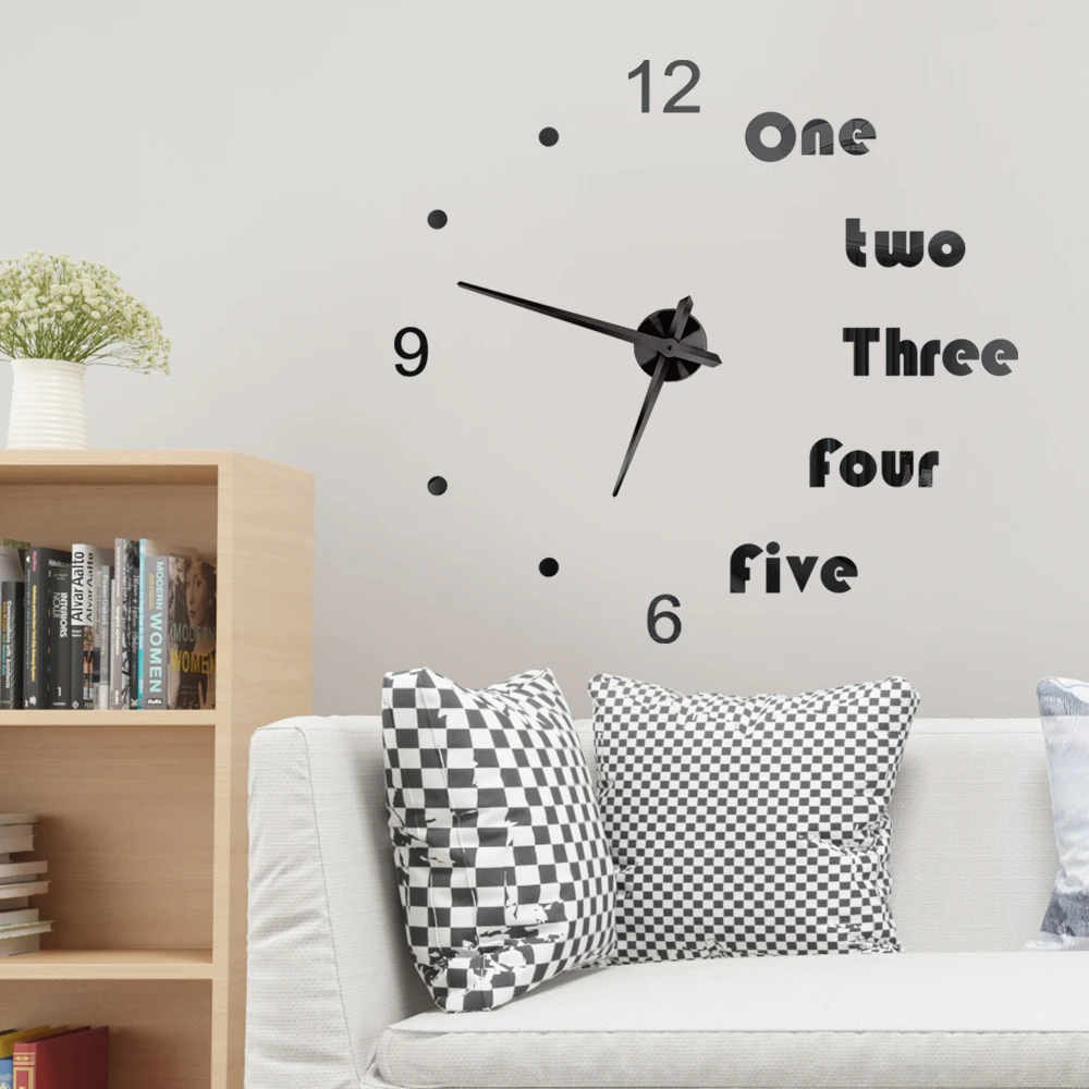 3D Large Wall Clock reloj de pared DIY Quartz Watch Acrylic Mirror Stickers Horloge Murale Home Decor Clocks 2021 Modern Design