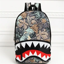 Студенческая сумка с принтом в виде рта акулы, мягкий высококачественный рюкзак, рюкзак для путешествий, мужской рюкзак, 16 дюймов, сумка для отдыха на открытом воздухе, mochilas