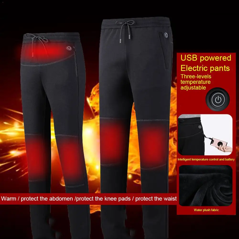 Electric USB Heating Pants Intelligent Constant Temperature Heated Trousers for Cold Weather