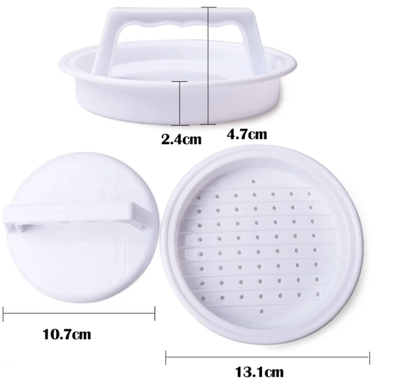 Hamburger Meat Press Tool Multifunctional Kitchen Cooking Tool Round Shape Food Grade PP DIY Meat Burger Maker Mold Hot