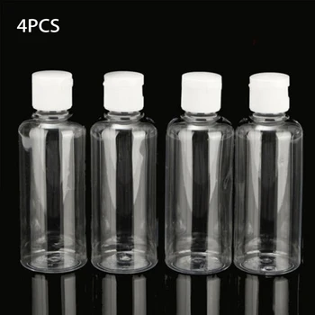 

4pcs 100ml Container Mini Lotion Liquid Shampoo Multifunctional Plastic Travel Bottle Clear Professional Refillable Shower