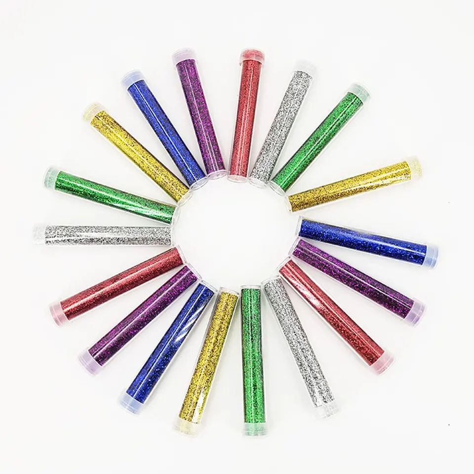 Contican 6pcs Glitter Shake Jars Set Kit Extra Fine Glitter Art Supply DIY Handmade Slime Kit for Scrapbooking Party Crafts