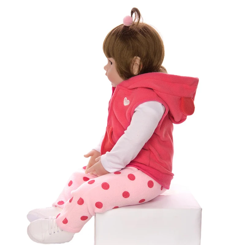 Детские куклы для новорожденных 19 дюймов силиконовая кукла Bebe девочек на день