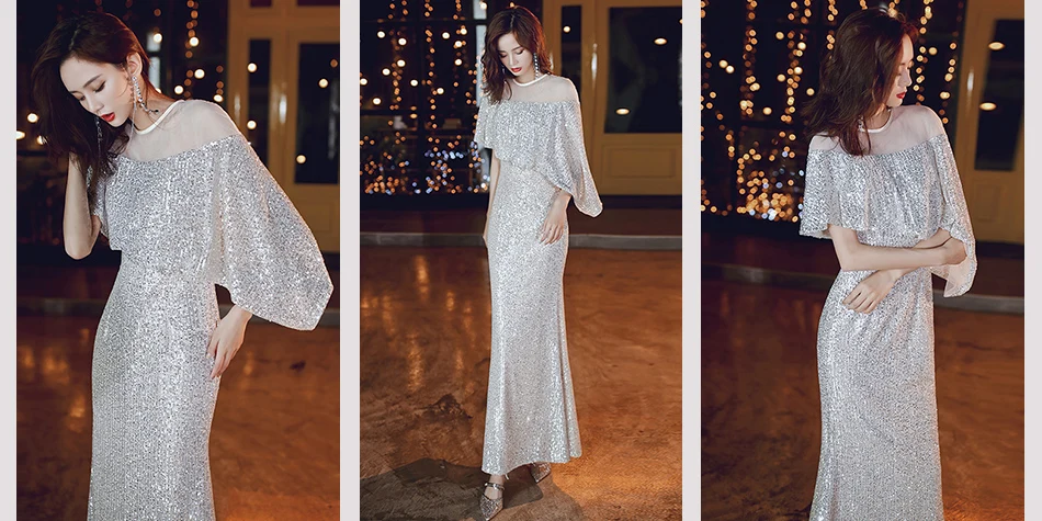 Это YiiYa вечернее платье с длинным круглым вырезом размера плюс Robe De Soiree K137 элегантного размера плюс Русалка для женщин платья для вечеринок