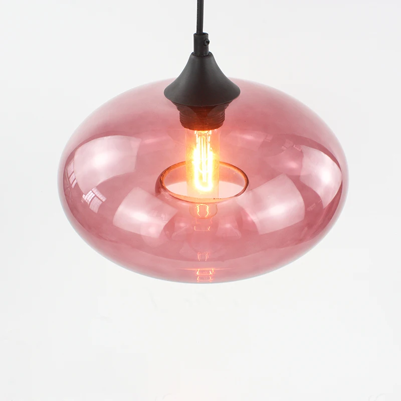 Lâmpada com Luzes Cabo para Restaurante Sala de Estar Arte Moderna Deco Pendurado Vidro Colorido E27e26 Pingente Led Café Cozinha Barra 22 Computers & Electronics
