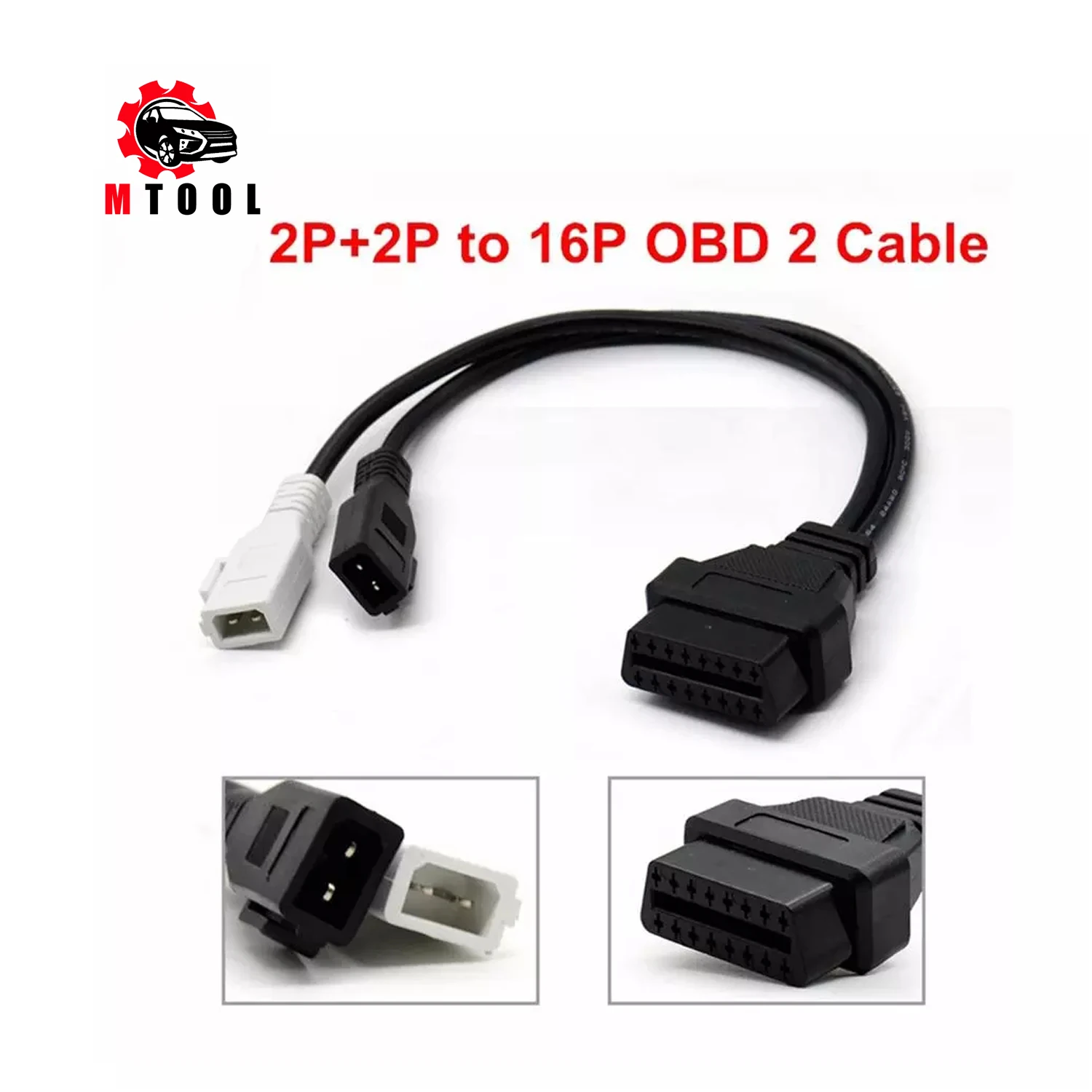 

2P+2P to 16Pin OBD2 Cable VAG Adapter For AUDI 2X2 OBD1 OBD2 Car Diagnostic Cable 2P+2P to 16Pin Female Connector