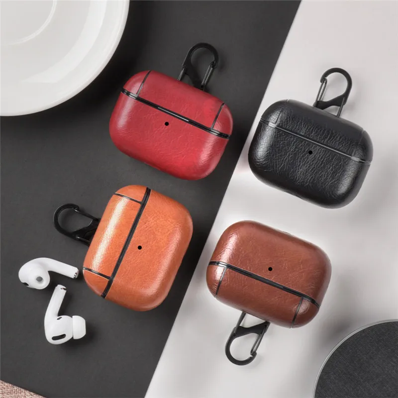 Роскошная кожаная сумка для Apple AirPods Pro 3 Bluetooth беспроводной чехол наушников