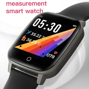 

T1 Thermometer Heart Rate Monitoring Smart Watch Glass Plastic Mobile Positioning Monitor Social Entertainment Smart Reminder